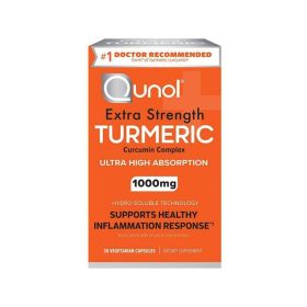 Qunol Turmeric Curcumin Capsules (30 Count) with Ultra High Absorption, 1000mg Joint Support Herbal Supplement