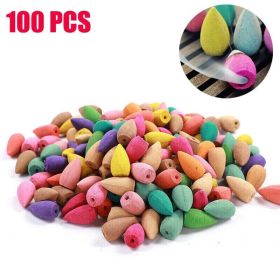 100PCS Incense Burner Cones Backflow Smoke Waterfall Censer Holder Bullet USA (Option: Multicolor)